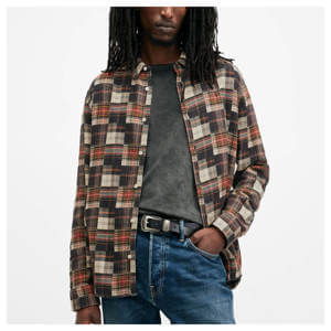 AllSaints Jude Patchwork Checked Jacquard Shirt